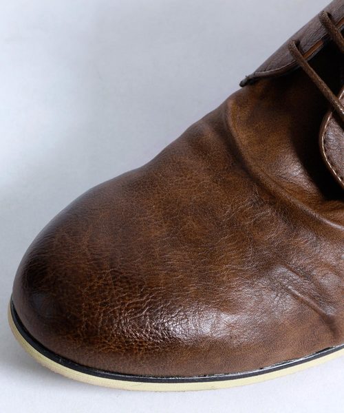 MONO-MART（モノマート）の「PVCレザープレーントゥドレスシューズ/バブーシュブーツ(MONO-MART)（ドレスシューズ・メンズ・ブラウン/ダークブラウン/キャメル/チャコールグレー/ブラック・M/L）」の9枚目の写真