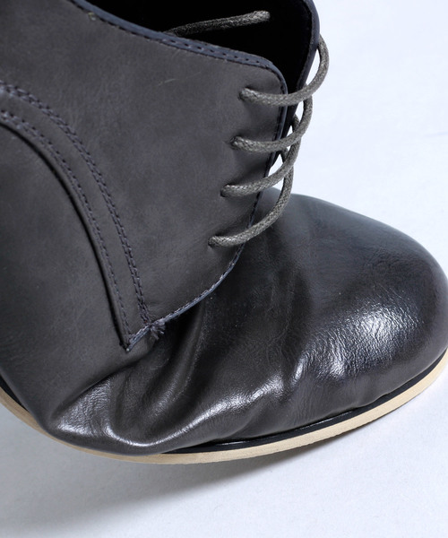 MONO-MART（モノマート）の「PVCレザープレーントゥドレスシューズ/バブーシュブーツ(MONO-MART)（ドレスシューズ・メンズ・ブラウン/ダークブラウン/キャメル/チャコールグレー/ブラック・M/L）」の6枚目の写真