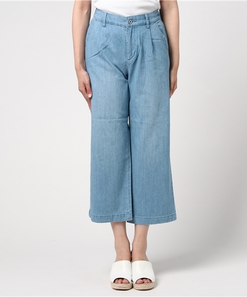 Honeys（ハニーズ）の「デニムワイドアンクル丈（デニムパンツ・レディース・ライトブルー/オフホワイト/ブルー・L/LL/SS/M/S）」の10枚目の写真