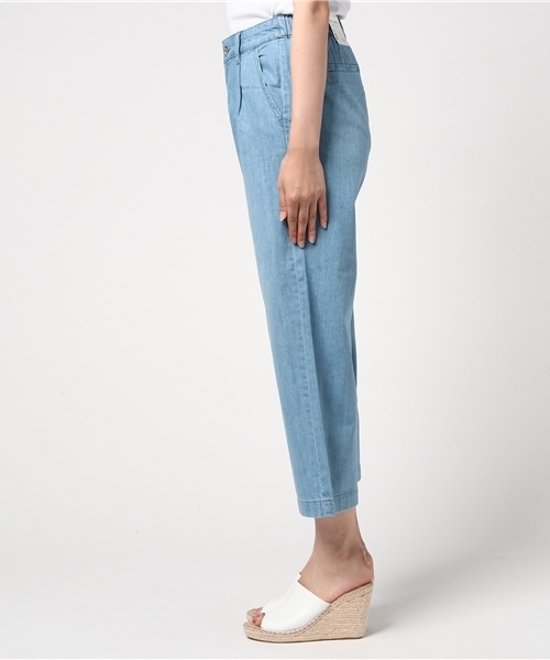 Honeys（ハニーズ）の「デニムワイドアンクル丈（デニムパンツ・レディース・ライトブルー/オフホワイト/ブルー・L/LL/SS/M/S）」の11枚目の写真