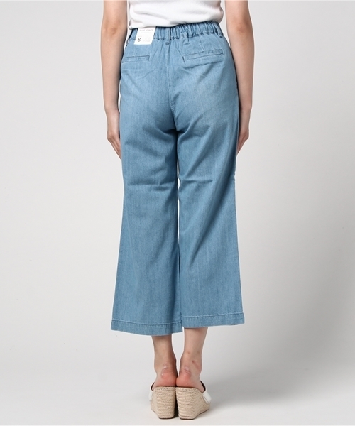 Honeys（ハニーズ）の「デニムワイドアンクル丈（デニムパンツ・レディース・ライトブルー/オフホワイト/ブルー・L/LL/SS/M/S）」の12枚目の写真