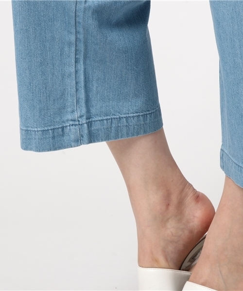 Honeys（ハニーズ）の「デニムワイドアンクル丈（デニムパンツ・レディース・ライトブルー/オフホワイト/ブルー・L/LL/SS/M/S）」の7枚目の写真