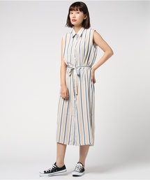 PUNYUS | ストライプ柄ノースリーブシャツワンピース(シャツワンピース)
