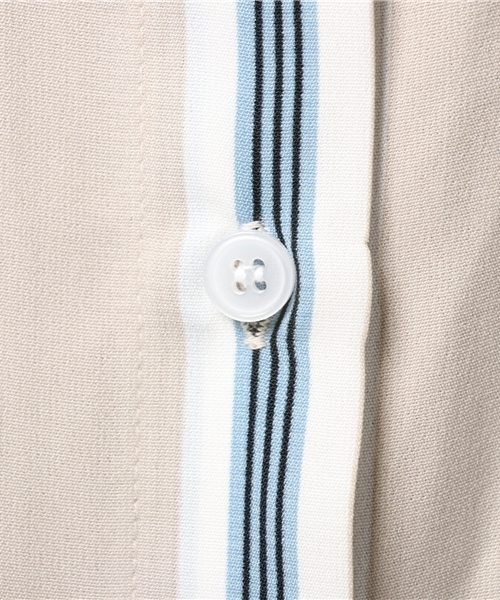 PUNYUS（プニュズ）の「ストライプ柄ノースリーブシャツワンピース（シャツワンピース・レディース・ライトピンク/ライトベージュ・4/1/3/2）」の9枚目の写真