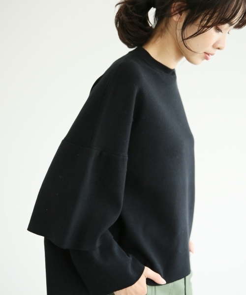 A part by（アパートバイ）の「12GCソデフリルクルーネックニットLS　764426 （ニット/セーター・レディース・オレンジ/ブラック/ホワイト/グレー/オレンジ系その他・FREE）」の8枚目の写真