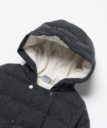 PETIT BATEAU（プチバトー）の「フランネル中綿入りフード付きコート