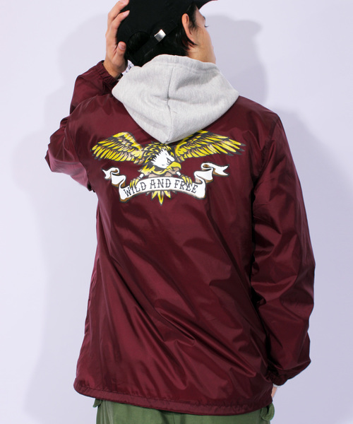 ８(eight)（エイト）の「イーグル コーチジャケット ナイロンジャケット （ナイロンジャケット・メンズ・ネイビー/ワイン/カーキ/ブラック・LARGE/MEDIUM/X-LARGE）」の4枚目の写真