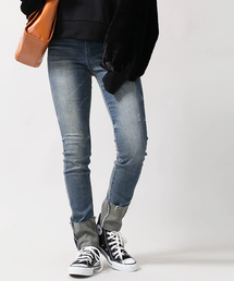 WEGO | DISPARK/折り返しスキニーデニム(デニムパンツ)