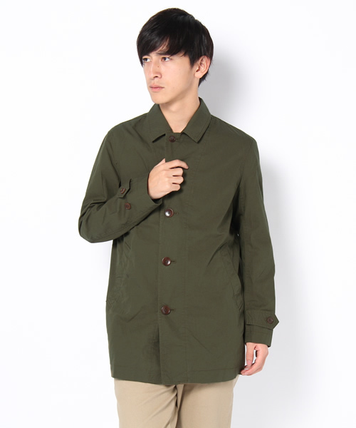 UNION STATION（ユニオンステーション）の「ショップコート（ステンカラーコート・メンズ・カーキ/ネイビー/キャメル/レッド・MEDIUM/LARGE/LL）」の2枚目の写真