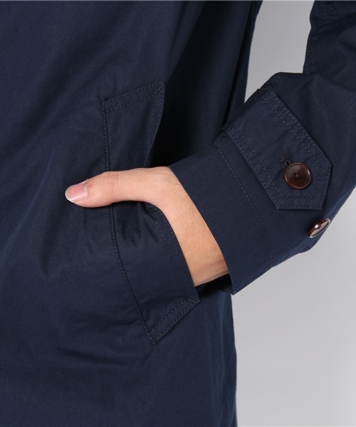 UNION STATION（ユニオンステーション）の「ショップコート（ステンカラーコート・メンズ・カーキ/ネイビー/キャメル/レッド・MEDIUM/LARGE/LL）」の9枚目の写真