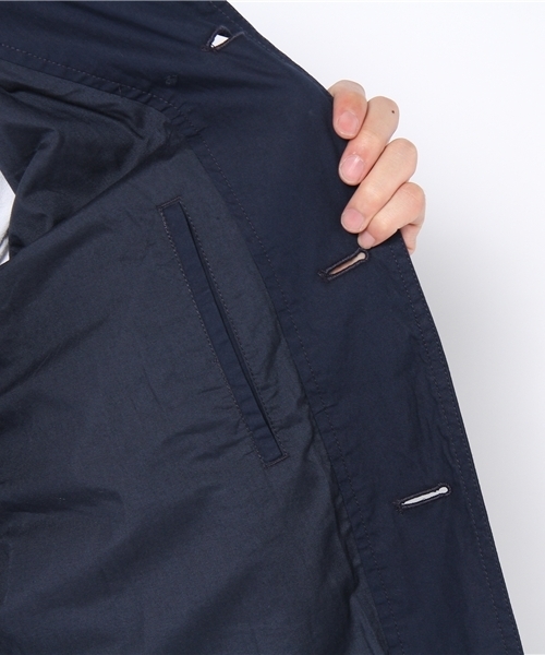 UNION STATION（ユニオンステーション）の「ショップコート（ステンカラーコート・メンズ・カーキ/ネイビー/キャメル/レッド・MEDIUM/LARGE/LL）」の10枚目の写真