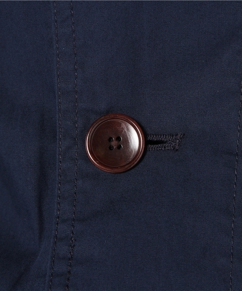 UNION STATION（ユニオンステーション）の「ショップコート（ステンカラーコート・メンズ・カーキ/ネイビー/キャメル/レッド・MEDIUM/LARGE/LL）」の11枚目の写真