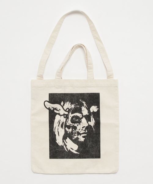 Sync.(スィンク)の「Sync.【D*FACE】HERRINGBONE 2WAY TOTE BAG "COMPLAIN"(トートバッグ・メンズ・オフホワイト/オリーブ・FREE)」の1枚目の写真