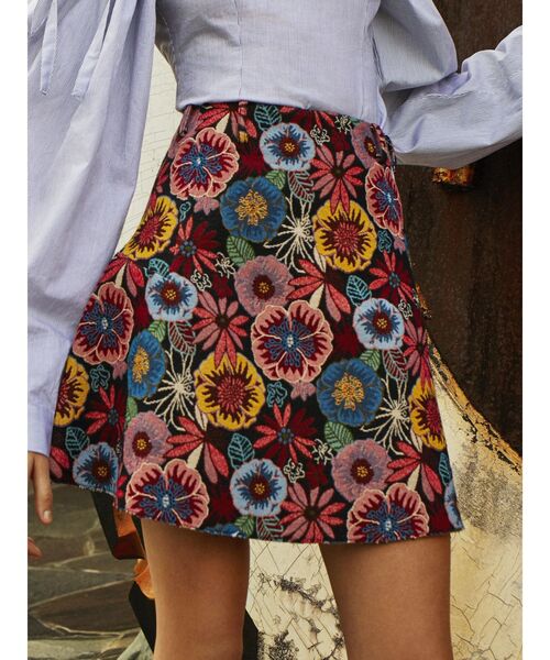 EMODA（エモダ）の「カーブパネルミニスカート（スカート・レディース・ブラック/オレンジ/その他・SMALL/MEDIUM）」の3枚目の写真