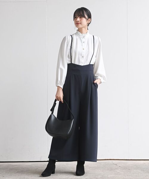 rps(アールピーエス)の「ペアスキンハイウエストサロペット(サロペット/オーバーオール・レディース・ネイビー/ブラック/グレイッシュベージュ/モカ・M/フリー)」の20枚目の写真