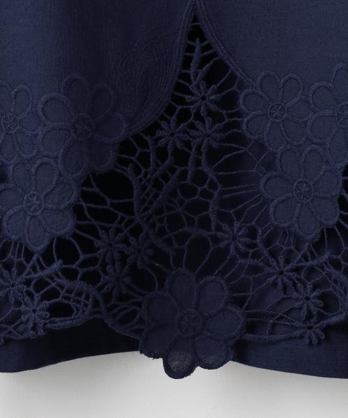 coen(コーエン)の「裾レースコンビボートネックTシャツ(ブラック→WEB限定カラー)(Tシャツ/カットソー・レディース・ブラック/ネイビー/カーキ/ホワイト・FREE)」の22枚目の写真