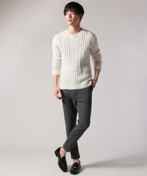 THE CASUAL(カジュアル)の「カルゼテーパードアンクルパンツ(その他パンツ・メンズ・ブラック/杢グレー・S/M/L)」の6枚目の写真
