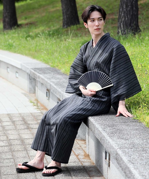 綿素材 しじら織り お仕立て上がり浴衣 単品 フリーサイズ しじ