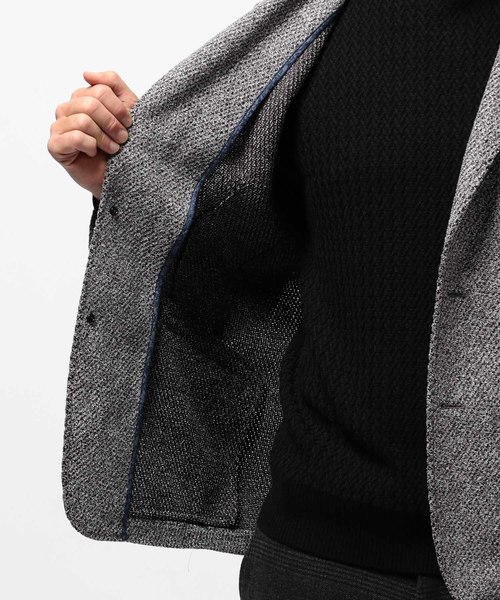 MEN'S BIGI（メンズビギ）の「メランジモールラッセルジャケット（テーラードジャケット・メンズ・グレー/ネイビー・LL/S/M/L）」の9枚目の写真