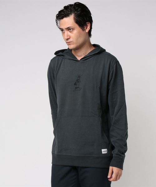 Hurley (ハーレー)の「M HRLY ATLAS CHILLIN PO FLC/ハーレー 長袖 プルオーバー パーカー(パーカー・メンズ・チャコールグレー/ブルー/クリーム・SMALL/MEDIUM/LARGE)」の2枚目の写真