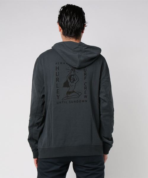 Hurley (ハーレー)の「M HRLY ATLAS CHILLIN PO FLC/ハーレー 長袖 プルオーバー パーカー(パーカー・メンズ・チャコールグレー/ブルー/クリーム・SMALL/MEDIUM/LARGE)」の5枚目の写真