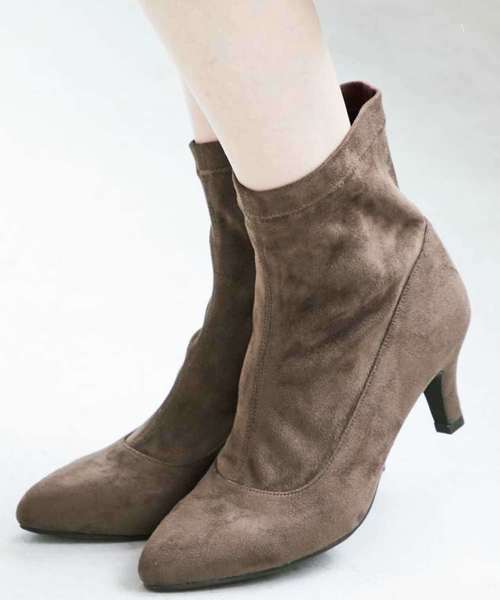 ORiental TRaffic（オリエンタルトラフィック）の「秋冬新作★ストレッチブーツ★8419（ブーツ・レディース・ブラック/ベージュ/カーキ・LL/S/M/L/3L/SS）」の2枚目の写真