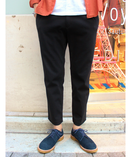 EDIFICE（エディフィス）の「◇メン/Lコン ストレッチクロップドパンツ（その他パンツ・メンズ・ブラック/オレンジ/ブルー系その他/ボルドー・50/48/44/42/46）」の2枚目の写真