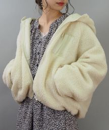 tiptop | もこもこボア配色ポケットリバーシブルフードブルゾン(ブルゾン)