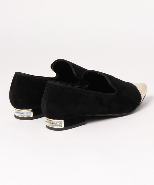 KOBE LETTUCE(コウベレタス)の「つま先バイカラーポインテッドトゥビジューヒールオペラパンプス(パンプス・レディース・ブラック/ブラック系その他/チェック・LL/S/M/L)」の6枚目の写真