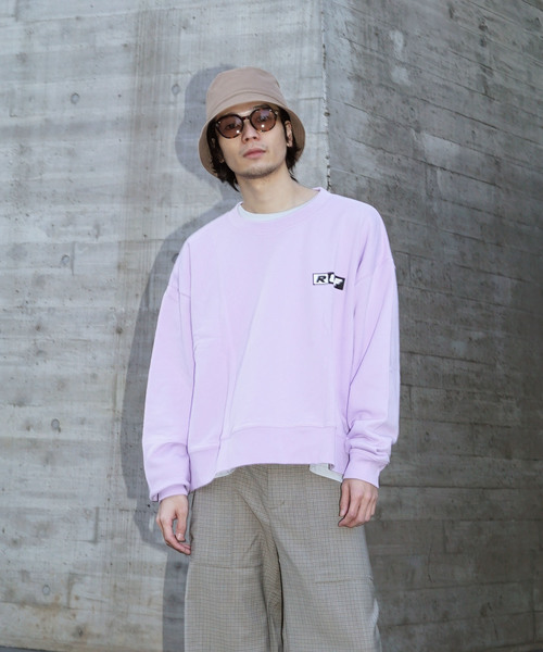 KAIKO(カイコー)の「KAIKO OBLONG SWEAT RF(スウェット・メンズ・ライトグレー/ブラック/レッド/ライトパープル・S/M/L)」の3枚目の写真