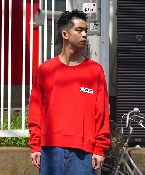 KAIKO(カイコー)の「KAIKO OBLONG SWEAT RF(スウェット・メンズ・ライトグレー/ブラック/レッド/ライトパープル・S/M/L)」の4枚目の写真
