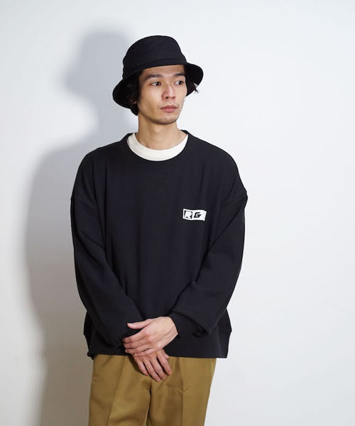 KAIKO(カイコー)の「KAIKO OBLONG SWEAT RF(スウェット・メンズ・ライトグレー/ブラック/レッド/ライトパープル・S/M/L)」の13枚目の写真