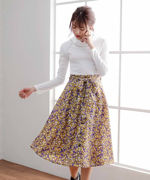 セール リブタートルウエストタック前ボタンフレアドッキングワンピ ワンピース Newlyme ニューリーミー のファッション通販 Zozotown