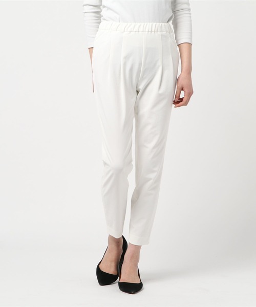 qualite（カリテ）の「2WAYストレッチタックパンツ（その他パンツ・レディース・ブラック/オフホワイト/サックスブルー/ベージュ/モカ/ライトグレー・40/38/36/34/32/42）」の18枚目の写真