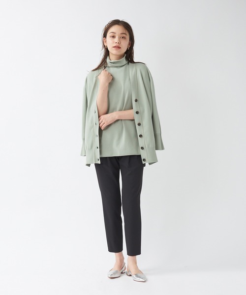 qualite（カリテ）の「2WAYストレッチタックパンツ（その他パンツ・レディース・ブラック/オフホワイト/サックスブルー/ベージュ/モカ/ライトグレー・40/38/36/34/32/42）」の14枚目の写真