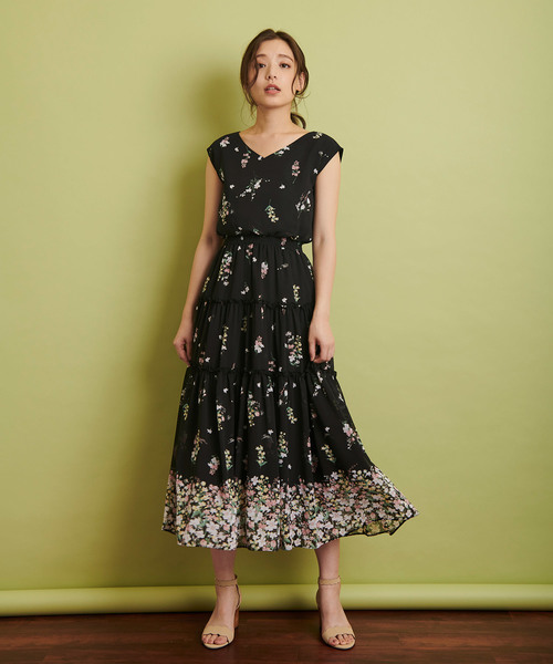 Noela（ノエラ）の「パネルフラワーロングワンピ（ワンピース）」 - WEAR