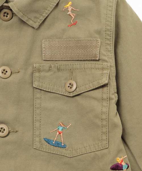 BAYFLOW（ベイフロー）の「[KIDS]シシュウミリタリーシャツ（シャツ/ブラウス・キッズ・カーキ・MEDIUM/X-LARGE/LARGE/XX-LARGE/SMALL）」の15枚目の写真