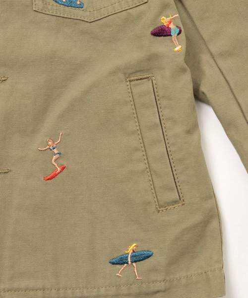 BAYFLOW（ベイフロー）の「[KIDS]シシュウミリタリーシャツ（シャツ/ブラウス・キッズ・カーキ・MEDIUM/X-LARGE/LARGE/XX-LARGE/SMALL）」の16枚目の写真