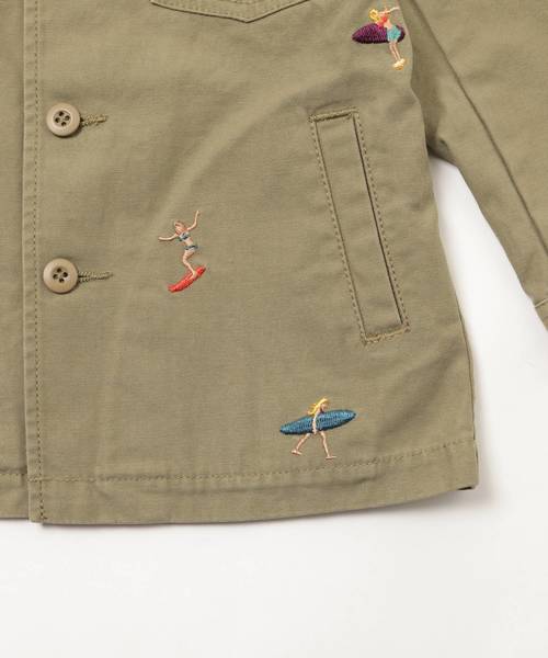 BAYFLOW（ベイフロー）の「[KIDS]シシュウミリタリーシャツ（シャツ/ブラウス・キッズ・カーキ・MEDIUM/X-LARGE/LARGE/XX-LARGE/SMALL）」の18枚目の写真