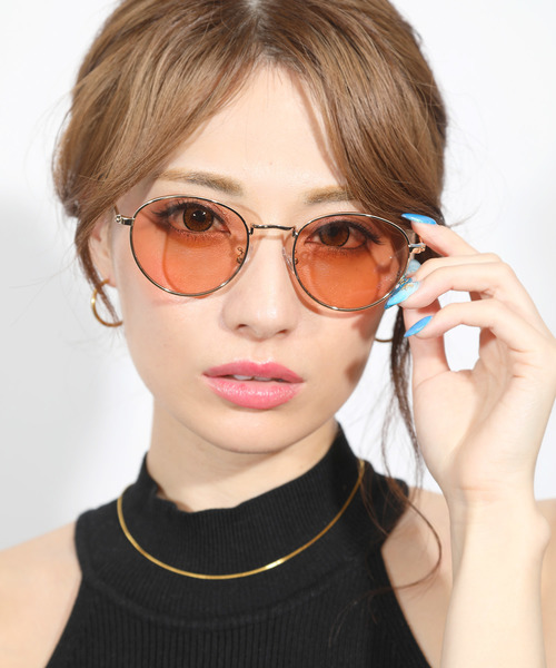 SBG(エスビー)の「SBG ラウンドサングラス(サングラス・メンズ・ライトグリーン/ライトブラウン/スモークグレー/ライトパープル・FREE)」の1枚目の写真