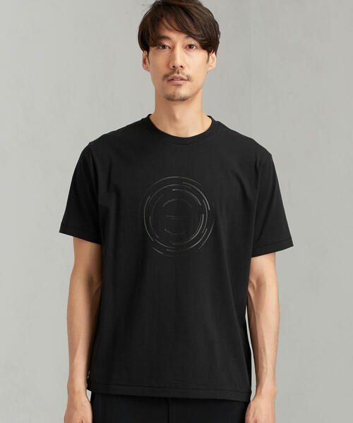 green label relaxing（グリーンレーベルリラクシング）の「[アンドライド] SC AND-RIDE サークルプリント クルーネック 半袖 Tシャツ（Tシャツ/カットソー・メンズ・ブラック/ホワイト・MEDIUM/LARGE/SMALL）」の4枚目の写真