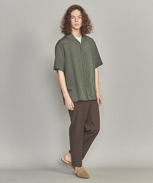 超人気★極美品ユナイテッドアローズアンドサンズ　オープンカラーシャツ　黒　М UNITED ARROWS & SONS（ユナイテッドアローズアンドサンズ）の