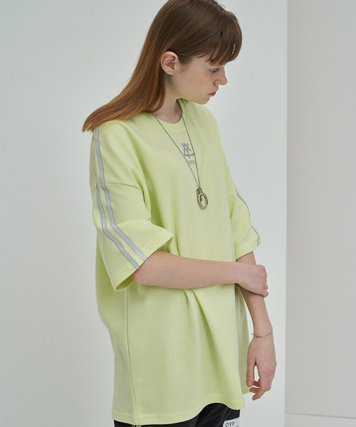 OY（オーワイ）の「リフレクライン半袖Tシャツ/カットソー（Tシャツ/カットソー・メンズ・ホワイト/ブラック/ライトイエロー・FREE）」の3枚目の写真