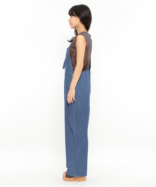LAKOLE（ラコレ）の「ライトオンスデニムサロペット / LAKOLE（サロペット/オーバーオール・レディース・インディゴブルー/ライトブルー/グレー・SMALL/MEDIUM）」の10枚目の写真