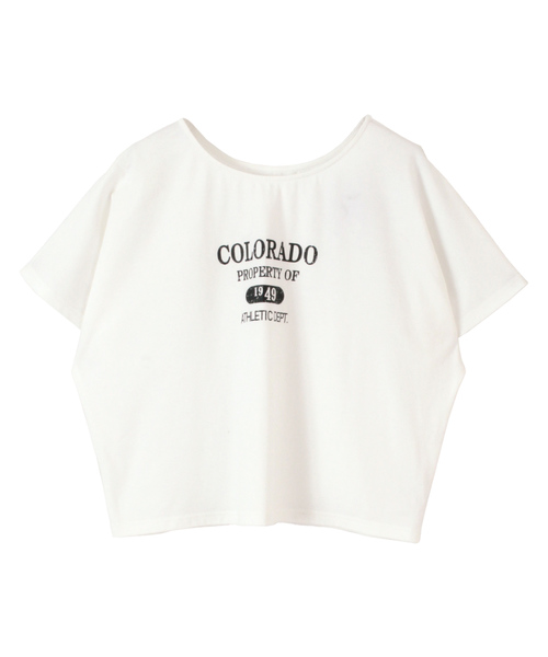 titivate(ティティベイト)の「ロゴプリントTシャツ(Tシャツ/カットソー・レディース・ライトベージュ/チャコール/オフホワイト/ライトカーキ・S/M)」の7枚目の写真