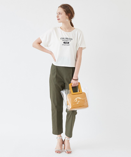 titivate(ティティベイト)の「ロゴプリントTシャツ(Tシャツ/カットソー・レディース・ライトベージュ/チャコール/オフホワイト/ライトカーキ・S/M)」の9枚目の写真