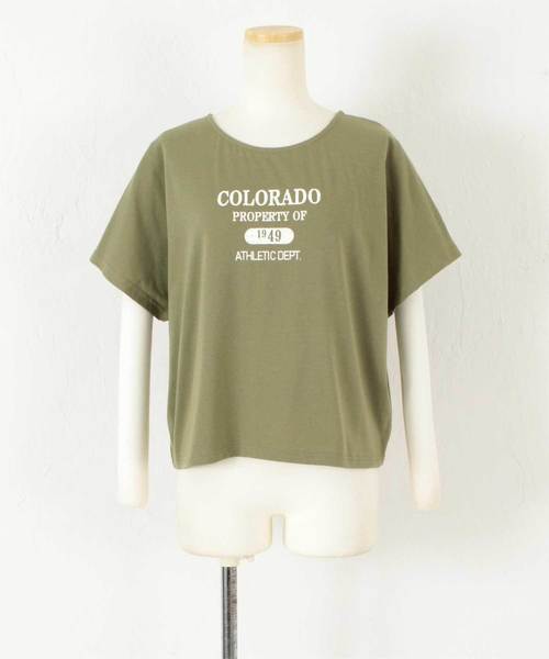 titivate(ティティベイト)の「ロゴプリントTシャツ(Tシャツ/カットソー・レディース・ライトベージュ/チャコール/オフホワイト/ライトカーキ・S/M)」の10枚目の写真
