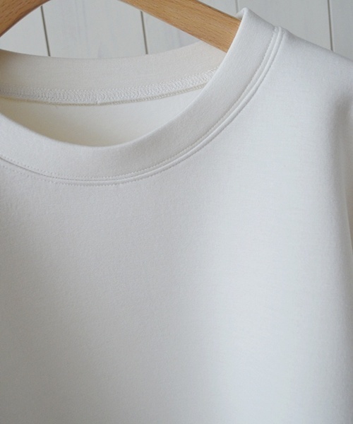 Khaju（カージュ）の「Khaju: クロップ5スリーブプルオーバー□（スウェット・レディース・オフホワイト/グレー・ONE SIZE）」の7枚目の写真