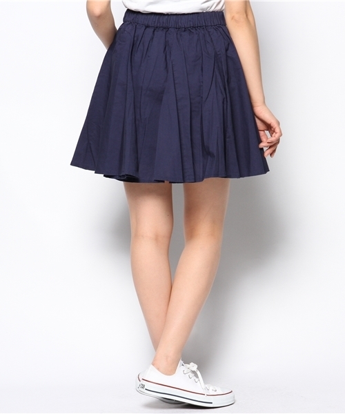 WEGO(ウィゴー)の「WEGO/コットン切替フレアスカート(スカート・レディース・オフホワイト/グリーン/ネイビー/イエロー・FREE)」の7枚目の写真