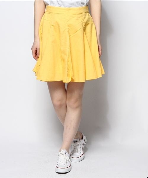 WEGO(ウィゴー)の「WEGO/コットン切替フレアスカート(スカート・レディース・オフホワイト/グリーン/ネイビー/イエロー・FREE)」の15枚目の写真